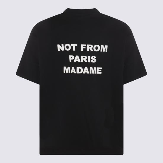 26FW 드롤드무슈 반팔 티셔츠 PERMTS203 CO002BL Black - DROLE DE MONSIEUR