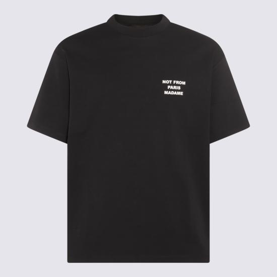 26FW 드롤드무슈 반팔 티셔츠 PERMTS203 CO002BL Black