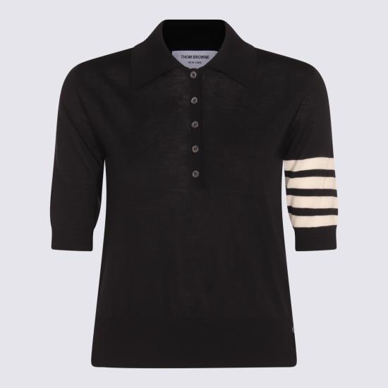 26FW 톰브라운 울 4바 릴렉스드 폴로 니트 FKP053A Y1014415 Navy