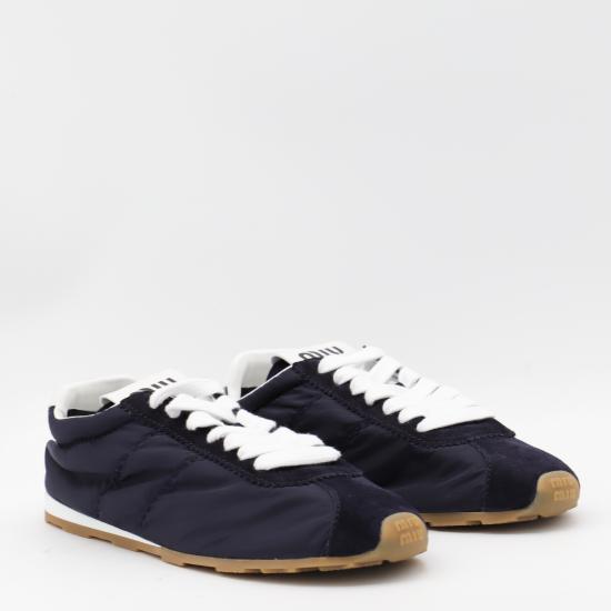 26FW 미우미우 플룸 블리치 스니커즈 5E114EFD005 D7CF0008 BLEU - MIU MIU