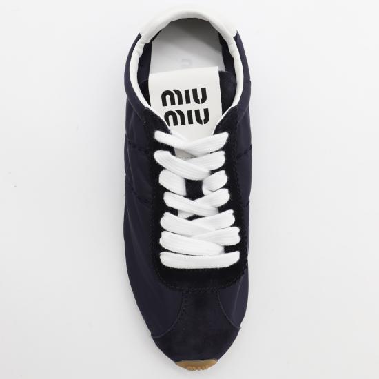 26FW 미우미우 플룸 블리치 스니커즈 5E114EFD005 D7CF0008 BLEU - MIU MIU