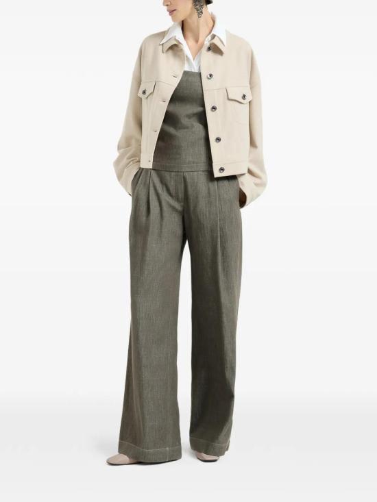 26SS 브루넬로 쿠치넬리 수트 팬츠 MB125P5759C004 Green - BRUNELLO CUCINELLI