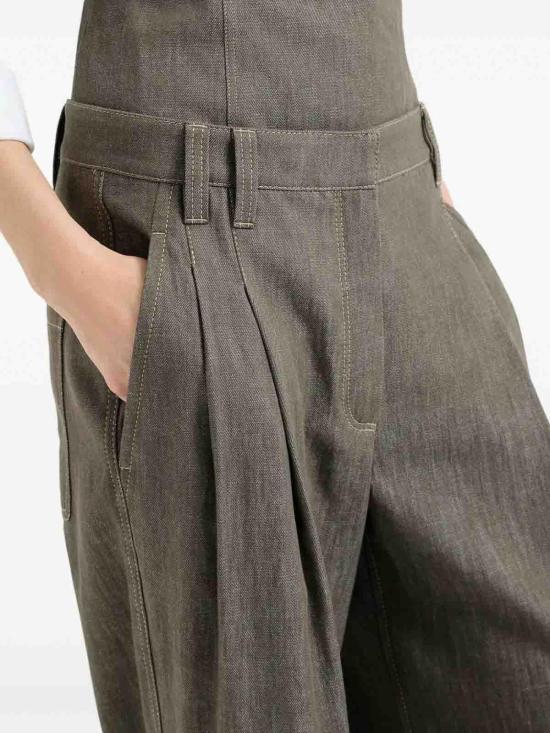 26SS 브루넬로 쿠치넬리 수트 팬츠 MB125P5759C004 Green - BRUNELLO CUCINELLI