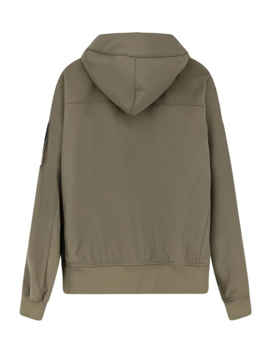 26SS 스톤 아일랜드 와펜패치 소프트쉘 후드 자켓 L1S154100118S0A22 V005G GREEN - STONE ISLAND