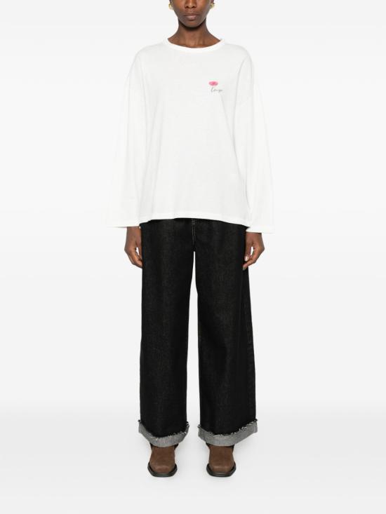 26FW 겐조 긴팔 티셔츠 FG62TL3594SK 02 White multicolor - KENZO