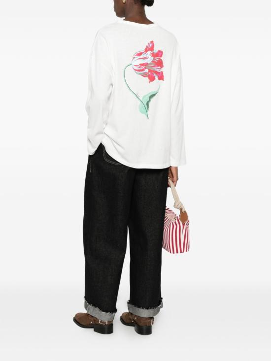 26FW 겐조 긴팔 티셔츠 FG62TL3594SK 02 White multicolor - KENZO