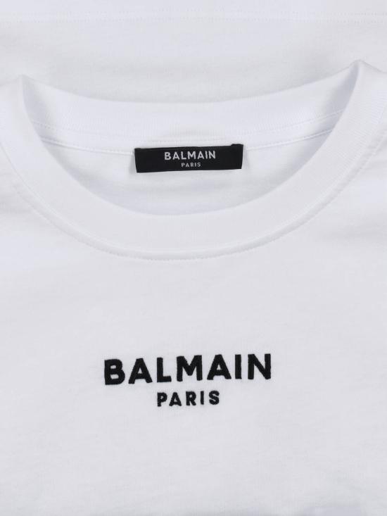 26FW 발망 반팔 티셔츠 HF1EE145BD10 GAB White - BALMAIN