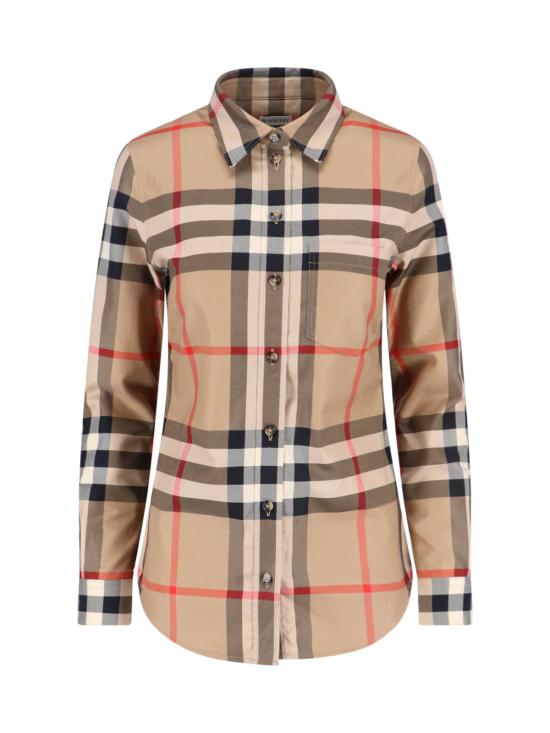 26FW 버버리 슬림핏 체크 코튼 셔츠 8111856 A7028 Beige