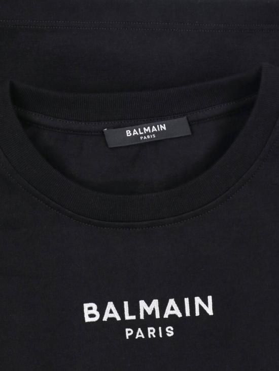 26FW 발망 반팔 티셔츠 HF1EE145BD10 EAB Black - BALMAIN