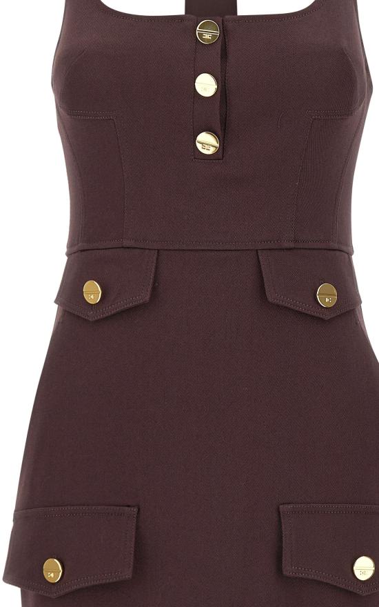 26SS 엘리자베타프랜치 숏 원피스 AB96962E2644 BROWN - ELISABETTA FRANCHI