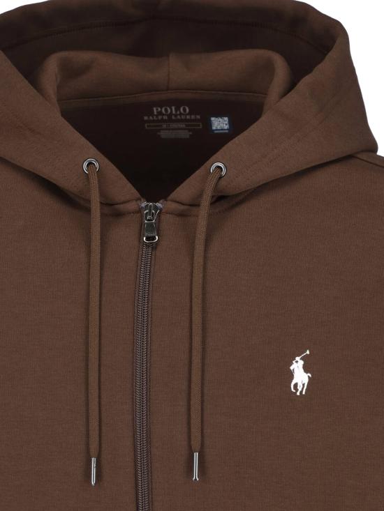 26FW 폴로 랄프로렌 더블 니트 후드 집업 710 881517 506 Brown - POLO RALPH LAUREN