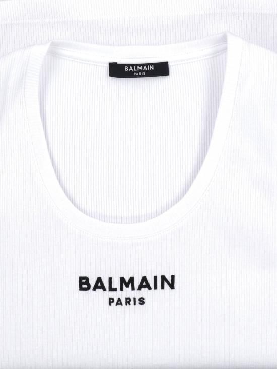 26FW 발망 민소매 티셔츠 HF1EB075BD10 GAB White - BALMAIN
