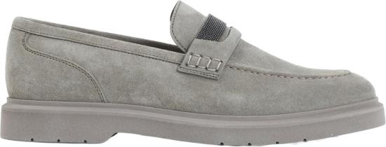 26FW 브루넬로 쿠치넬리 모닐레 디테일 스웨이드 페니 로퍼 MZSFG2370C8850SAFARI DIVERS - BRUNELLO CUCINELLI