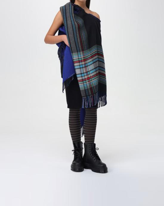  비비안웨스트우드 마드라스 판초 81070001 W00P1 MN N401MN NERO MULTI - VIVIENNE WESTWOOD