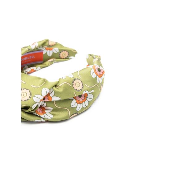 26FW 라 더블제이 헤어 액세서리 HEB0015 FOD001AMB0 GR02 GREEN WHITE - LA DOUBLEJ