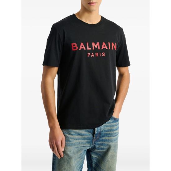 26FW 발망 반팔 티셔츠 GH1EG000 BD45 EPR BLACK - BALMAIN