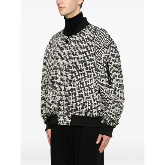 26FW 발망 봄버 자켓 HH1TFC55 XM26 GFE BLACK NEUTRALS - BALMAIN