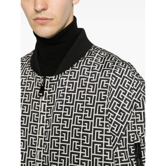 26FW 발망 봄버 자켓 HH1TFC55 XM26 GFE BLACK NEUTRALS - BALMAIN