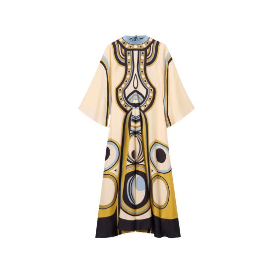 26FW 라 더블제이 미디 원피스 DRE0232 SIL006SAC0 WH04 NEUTRALS YELLOW