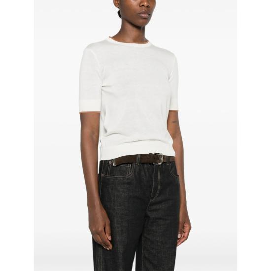 26FW 막스마라 스튜디오 반팔 티셔츠 MSTAGENDA 006F 012 WHITE - MAX MARA STUDIO