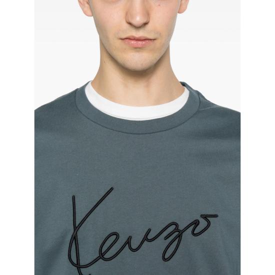 26FW 겐조 반팔 티셔츠 FG65TS2864SG 98 BLUE - KENZO