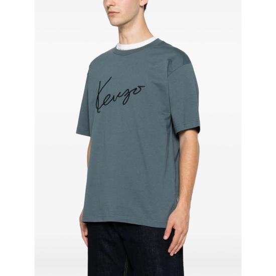 26FW 겐조 반팔 티셔츠 FG65TS2864SG 98 BLUE - KENZO
