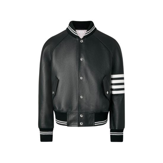 26FW 톰브라운 가죽 자켓 MJO262Y L0149 001 BLACK