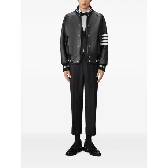 26FW 톰브라운 가죽 자켓 MJO262Y L0149 001 BLACK - THOM BROWNE