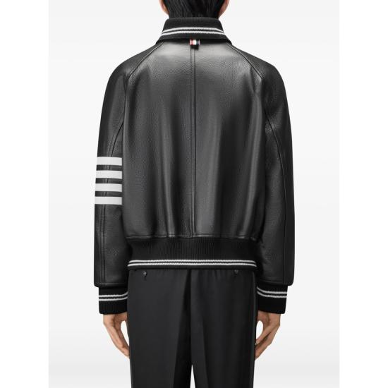 26FW 톰브라운 가죽 자켓 MJO262Y L0149 001 BLACK - THOM BROWNE