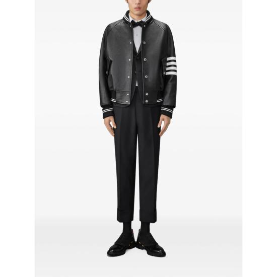 26FW 톰브라운 가죽 자켓 MJO262Y L0149 001 BLACK - THOM BROWNE