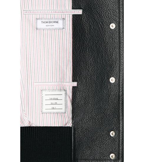 26FW 톰브라운 가죽 자켓 MJO262Y L0149 001 BLACK - THOM BROWNE
