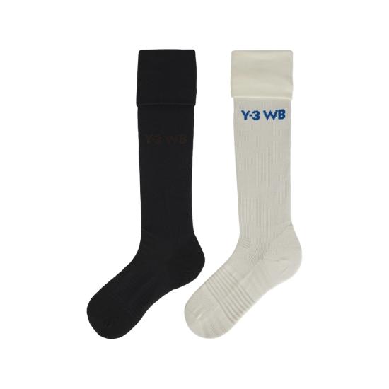 26FW Y-3 X Wales Bonner 양말 KG4889 WHITE BLACK WHITE