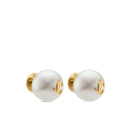 26FW 지미추 이어링 MAXI PEARL DXQ GOLWH WHITE GOLD - JIMMY CHOO