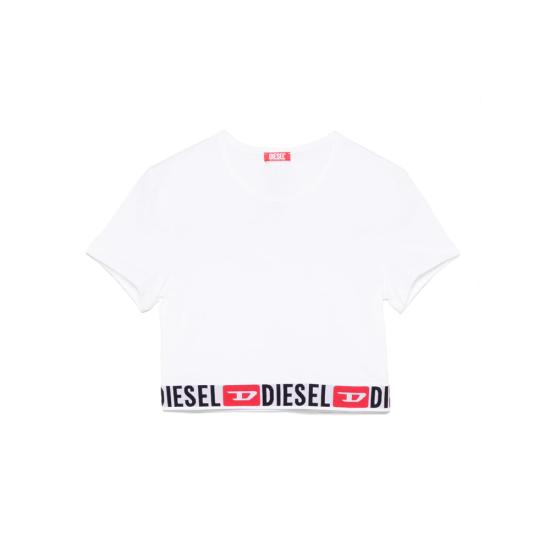 26FW 디젤 이르마-D-코어 티셔츠 A18273 0NJAP 100 WHITE