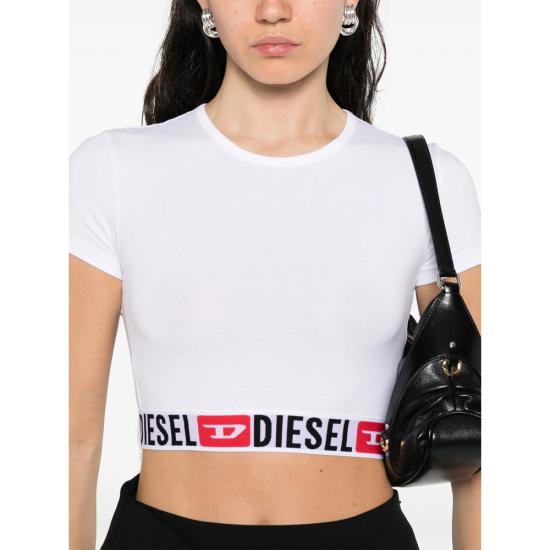 26FW 디젤 이르마-D-코어 티셔츠 A18273 0NJAP 100 WHITE - DIESEL