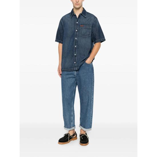 26FW 세븐포올맨카인드 데님 셔츠 7T1R0H08 S S REGULA 3M7 BLUE - 7 FOR ALL MANKIND