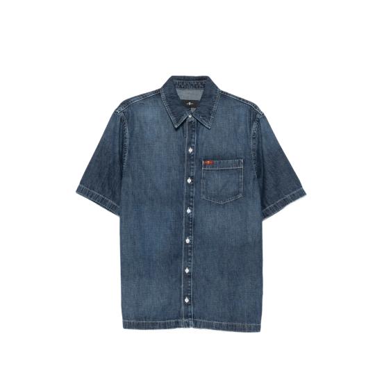 26FW 세븐포올맨카인드 데님 셔츠 7T1R0H08 S S REGULA 3M7 BLUE