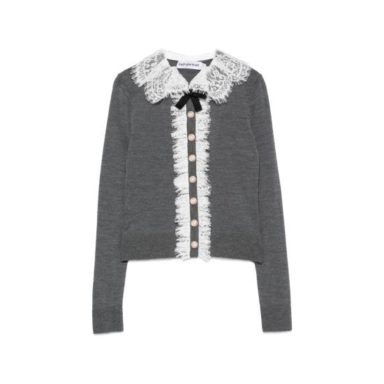 26FW 셀프 포트레이트 가디건 PF26 134C GR GREY GREY BLACK