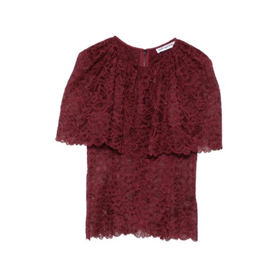 26FW 셀프 포트레이트 블라우스 PF26 099T BU BURGU RED