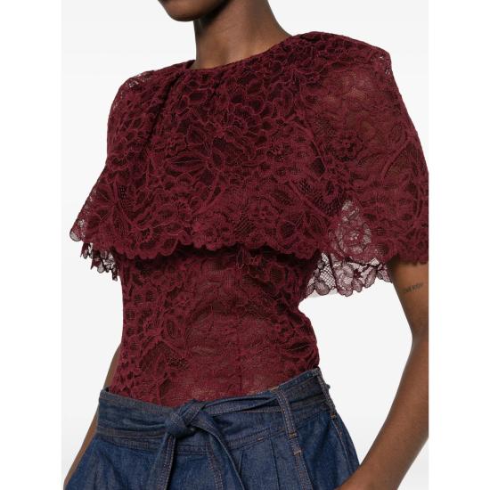 26FW 셀프 포트레이트 블라우스 PF26 099T BU BURGU RED - SELF PORTRAIT