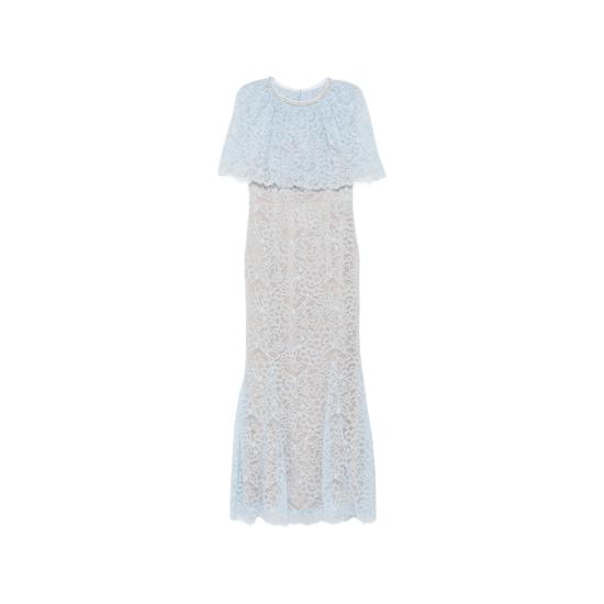 26FW 셀프 포트레이트 미디 원피스 PF26 099M BL LIBLU BLUE NEUTRALS