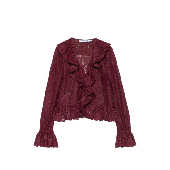 26FW 셀프 포트레이트 블라우스 PF26 102T BU BURGU RED