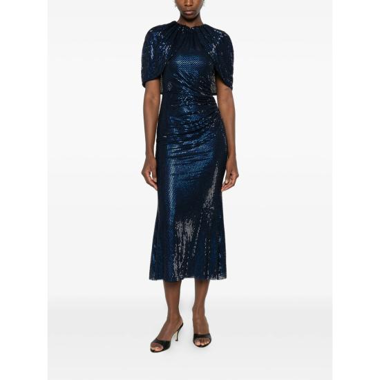 26FW 셀프 포트레이트 롱 원피스 PF26 054M N NABLU BLUE - SELF PORTRAIT