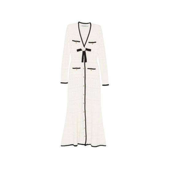 26FW 셀프 포트레이트 롱 원피스 PF26 075C W WHITE