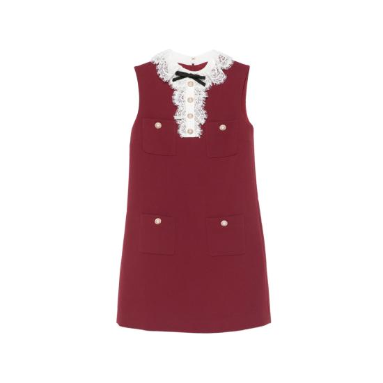 26FW 셀프 포트레이트 숏 원피스 PF26 001SB BU BURGU RED