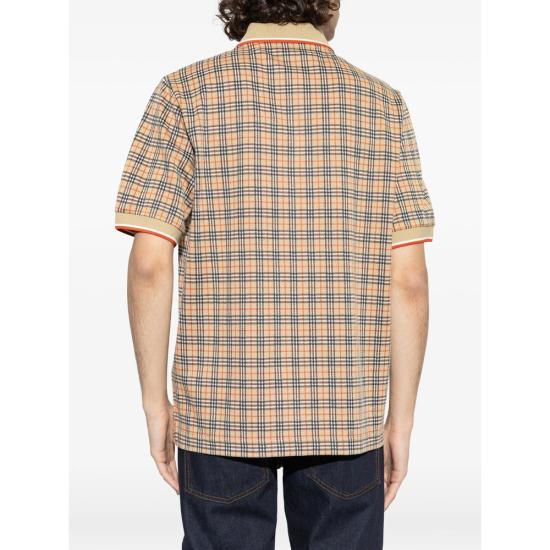 26SS 버버리 체크 코튼 블렌드 폴로 셔츠 8119561 PELHAM CHK B9368 NEUTRALS - BURBERRY