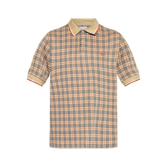 26SS 버버리 체크 코튼 블렌드 폴로 셔츠 8119561 PELHAM CHK B9368 NEUTRALS