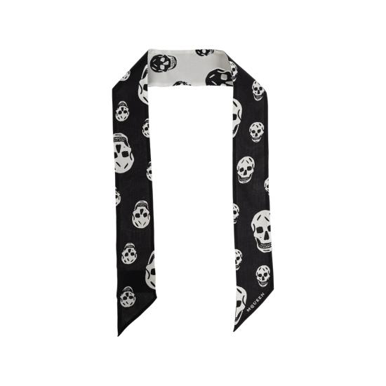 26FW 알렉산더 맥퀸 머플러/스카프 857553 3001Q 1078 BLACK WHITE