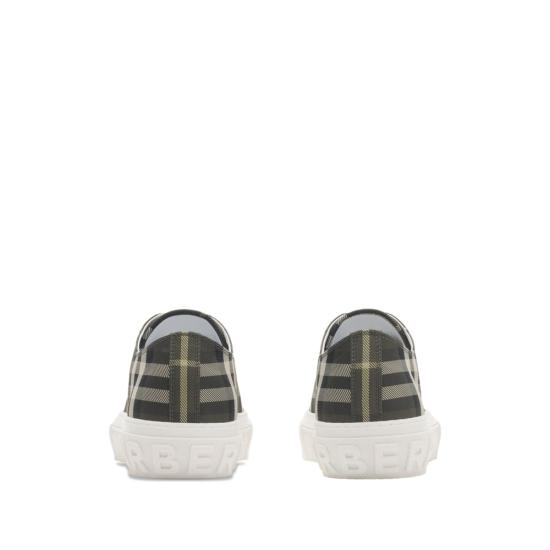 26SS 버버리 체크 나일론 블렌드 스니커즈 8118854 TRN JACK C3348 BROWN - BURBERRY