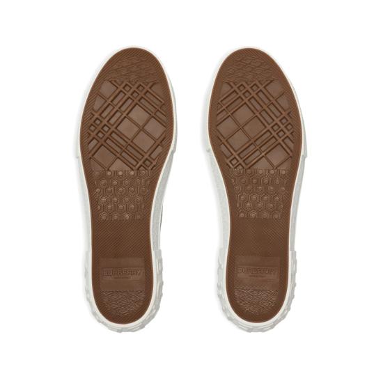 26SS 버버리 체크 나일론 블렌드 스니커즈 8118854 TRN JACK C3348 BROWN - BURBERRY